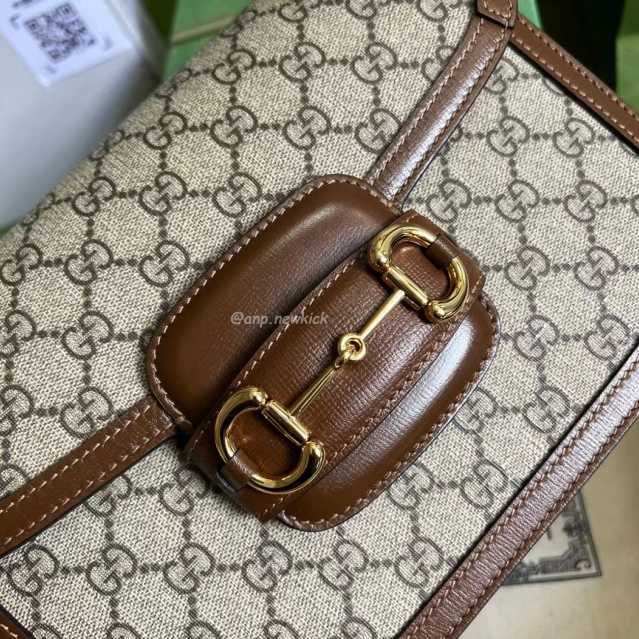 Gucci 1955 Horsebit Shoulder Bag Small Beigebrown (4) - newkick.app